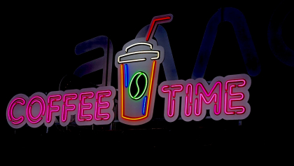Coffee time Неонова вивіска